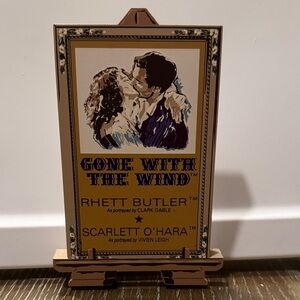 Gone With The Wind wooden shelf sitter or miniature wooden poster